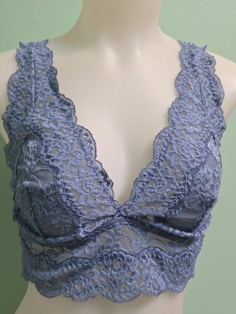 La SENZA Lace Bralette in Dusty Blue